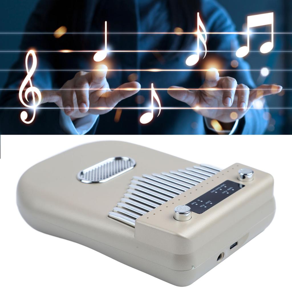 17 Keys Electronic Smart Kalimba Thumb Piano Portable Musical Instrument with Sheet Music for Kid Adult Beginner
