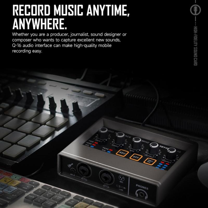 Easy to Use Sound Recording Interface for Various Skill Levels in Home or Studio Settings