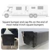 Practical Campers Square Bumpers Caps 2Pieces Easy Installation Designs for Standard 4Inch Bumpers Black Finish