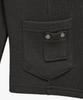 ETRE AU SOMMET Square Button Point Slim-Fit Long Sleeve Top (Dark Gray)
