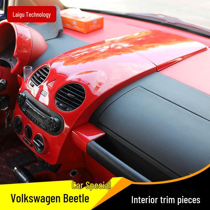 Carbon Fiber Gear Shift & Instrument Panel Sticker for 2001-2012 Volkswagen Beetle