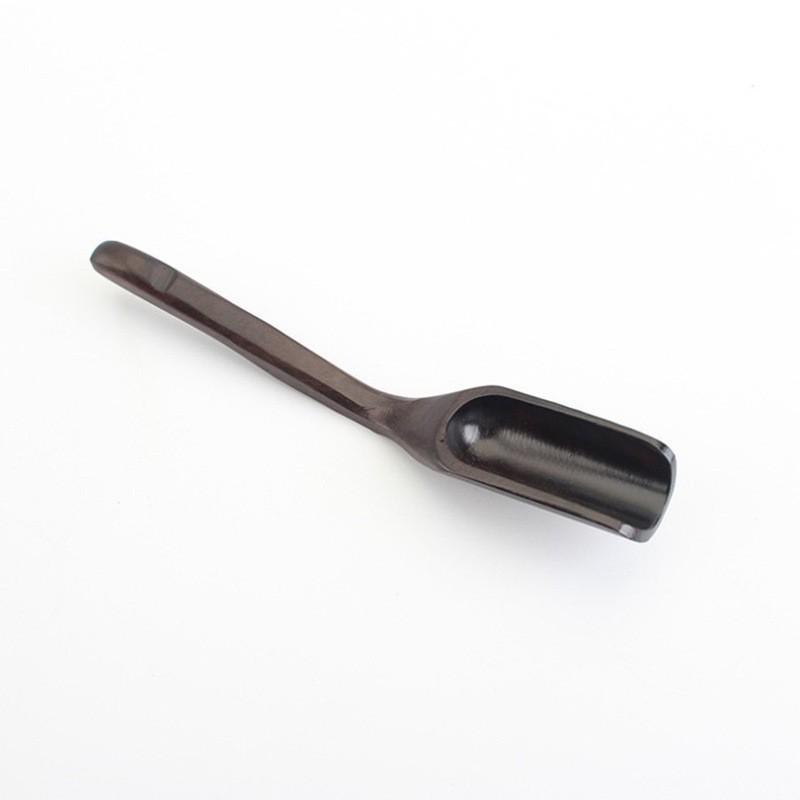 Ebony Tea Scoop - Rosewood Teaspoon, Wing Wood Tea Accessory, Logo Customizable