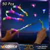 New 50/30/10/5/1Pcs Amazing Light Toy Arrow Rocket Helicopter Flying Toy LED Light Toys Party Fun Gifts Rubber Band Catapult