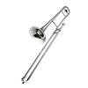 Silver Trumpet Alto Trombone Brass Bb Tone B Flat Wind Instrument with Cupronickel Mouthpiece