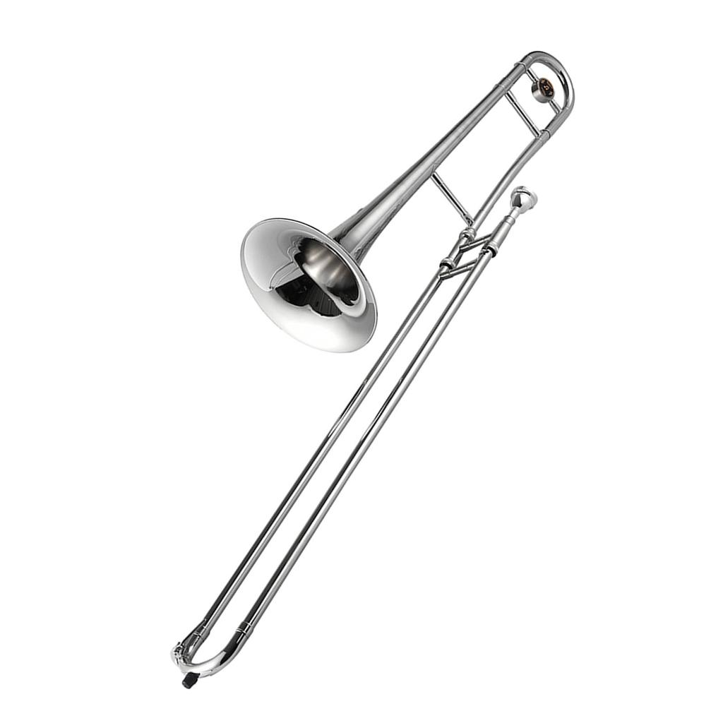Silver Trumpet Alto Trombone Brass Bb Tone B Flat Wind Instrument with Cupronickel Mouthpiece