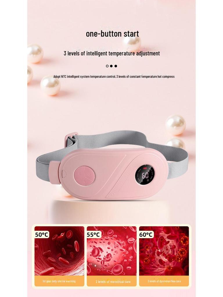 Rechargeable Electric Heating Uterus Massage Belt for Menstrual Relief