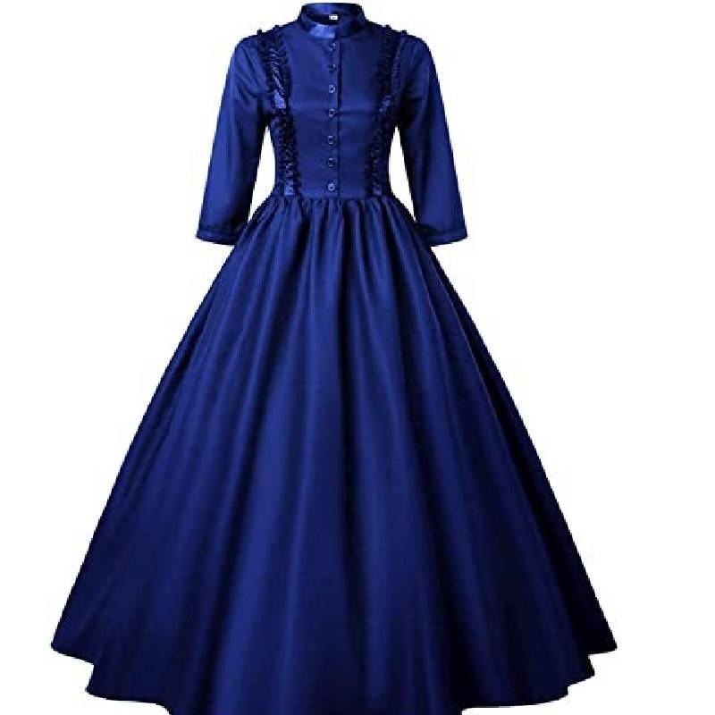 Abito da sera gotico vittoriano per signora Costume da regina Abito da ballo Stock di fabbrica