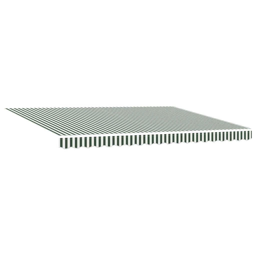 Electric Retractable Awning in Green White and Anthracite 4 x 3 m