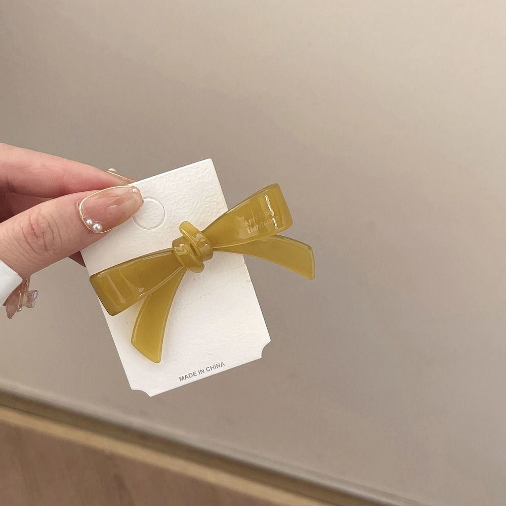 Barrettes Bowknot Hair Clips Women Hair Clips Small Duckbill Clips Letter Acetate Bow Hairpins