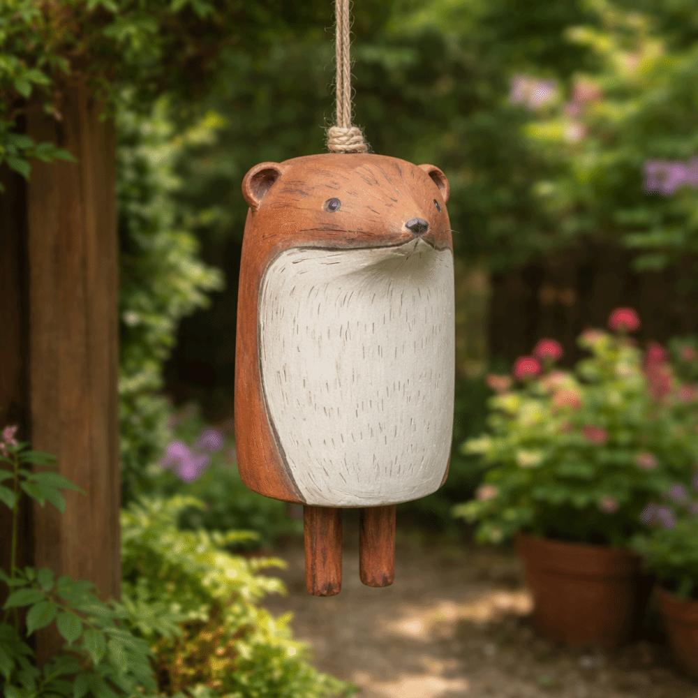 Creative Rustic Style Resin Animal Wind Chime Hanging Cute Garden Pendants Decorative Animal Shape Wind Bell Door Outdoor Decor