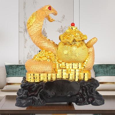 Year of Snake Sculpture Chinese Lunar Decor Spring Festival Decoration