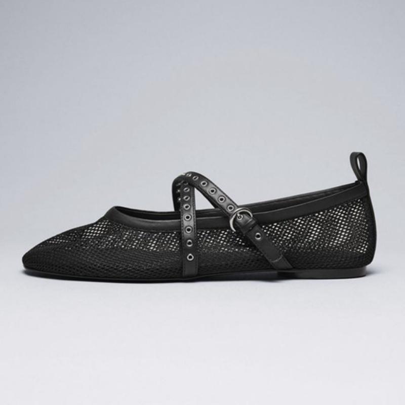 Shoes Woman 2025 Female Footwear Shallow Mouth Ballet Flats Round Toe New Summer Dress Ballerinas Spring Floral Flower Fabric