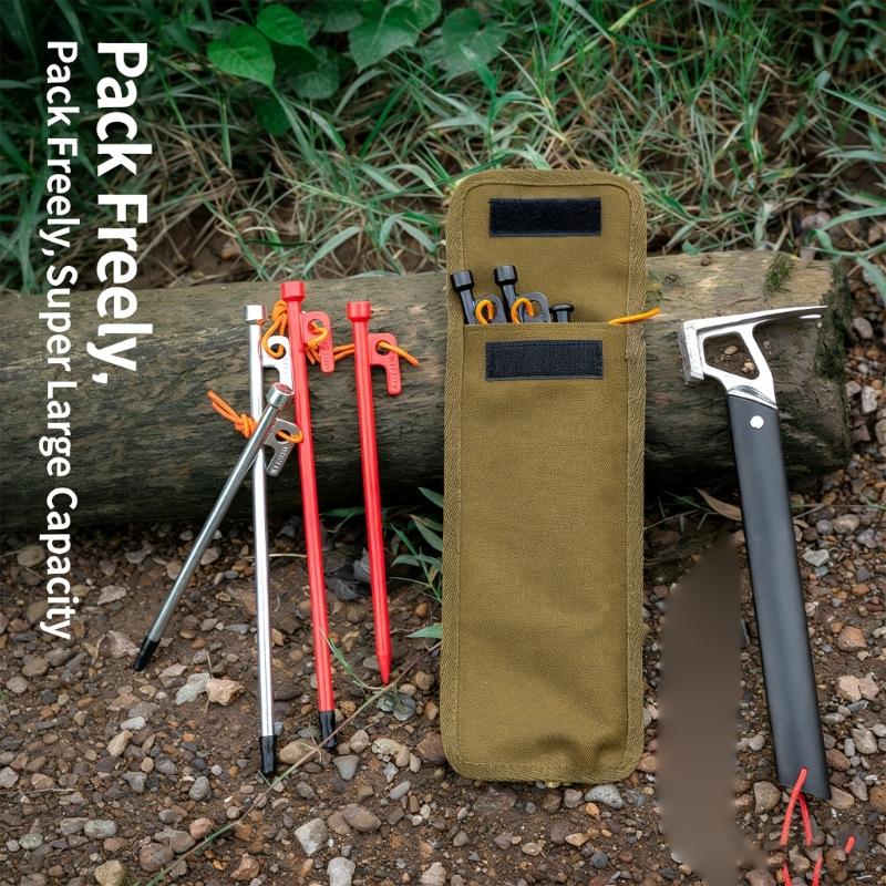 Camping Tent Nails Storage Pouches Tent Stakes Organizers Suitable for Mountaineering Camping Enthusiasts Large Capacity