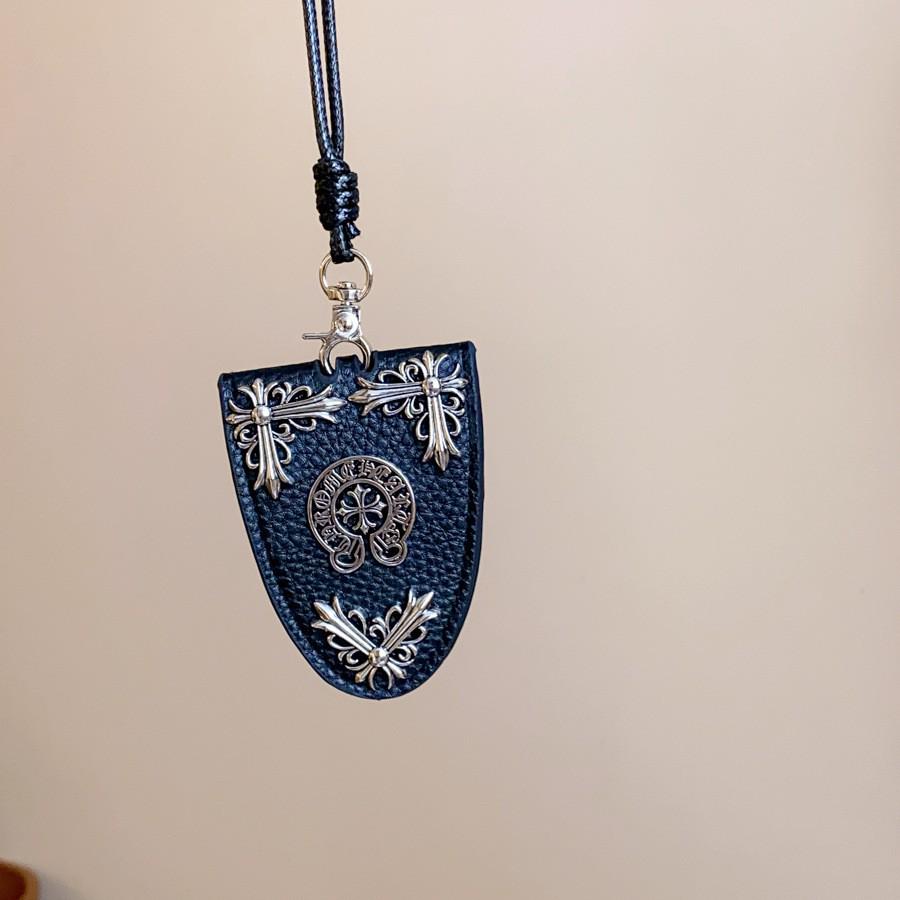 Damen Kunstleder Nackentasche Halskette für Kopfhörer & Brillen mit Schlüsselbein-Kette