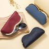 Elegant Leather Glasses Case Compact Kiss Buckle Case New Sunglasses Storage Bag  Travel