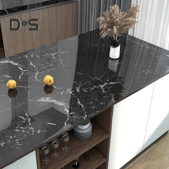 Kitchen Countertop Stickers Marble Pattern Cabinet Shelf Drawer Liner Self Adhesive Waterproof Stickers for Washbasin Countertop