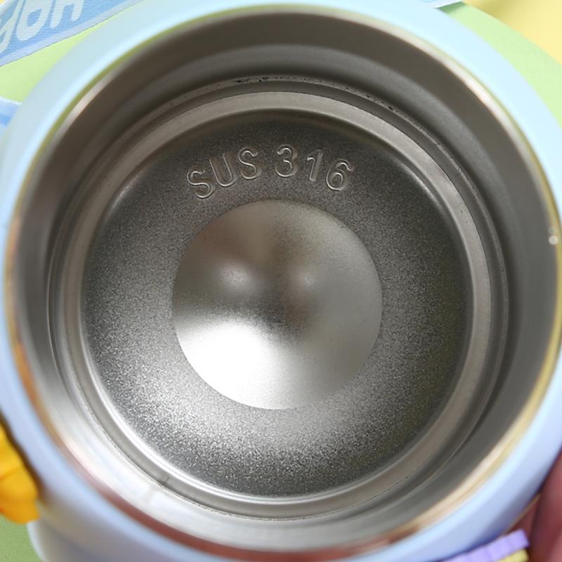 Cartoon Stainless Steel Children's Thermos Cup High Appearance Level Girl Student Sippy Cup Portable Jump Cap Pot Belly Cup