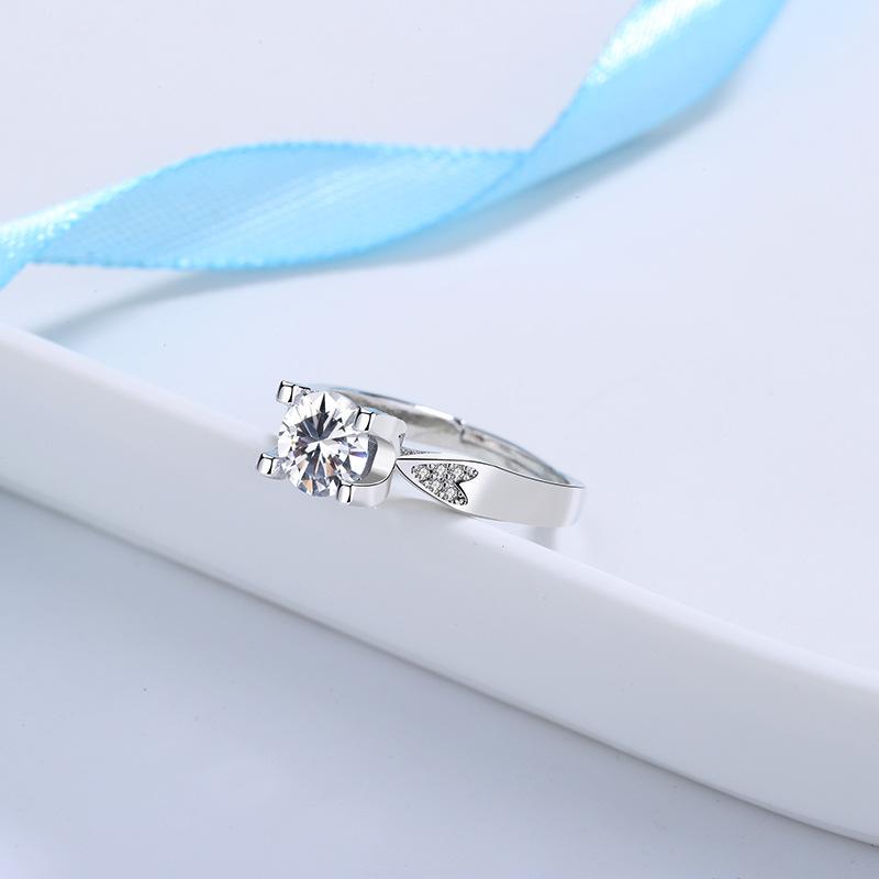 Lindon Classic Copper Alloy Zircon Ring Ladies Jewelry Wedding Promise Party Gift