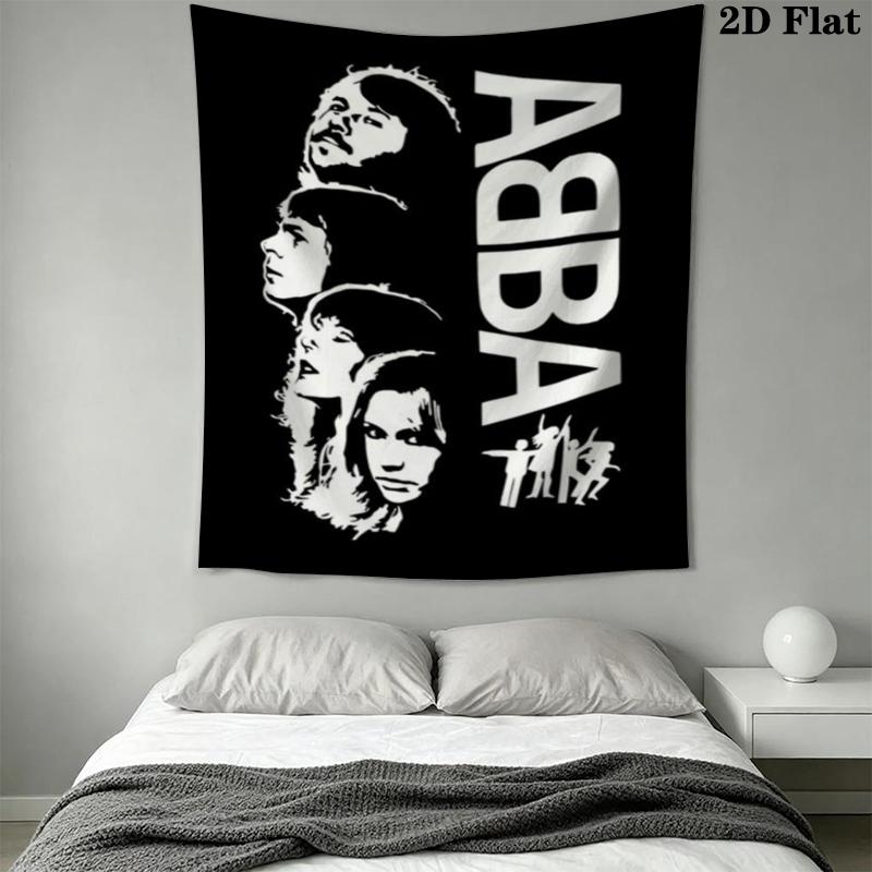 ABBA Wall Tapestry Aesthetic Wall Hanging Printed Fabric Blanket Decorative Tapestries for Bedroom Living Room Home Decor