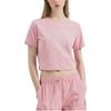 New York Yankees MLB Letter Vintage Print Comfortable Sports Short Sleeve Summer Breathable T-Shirt Women Tops Light-Pink 3FTSN0143-50PKM