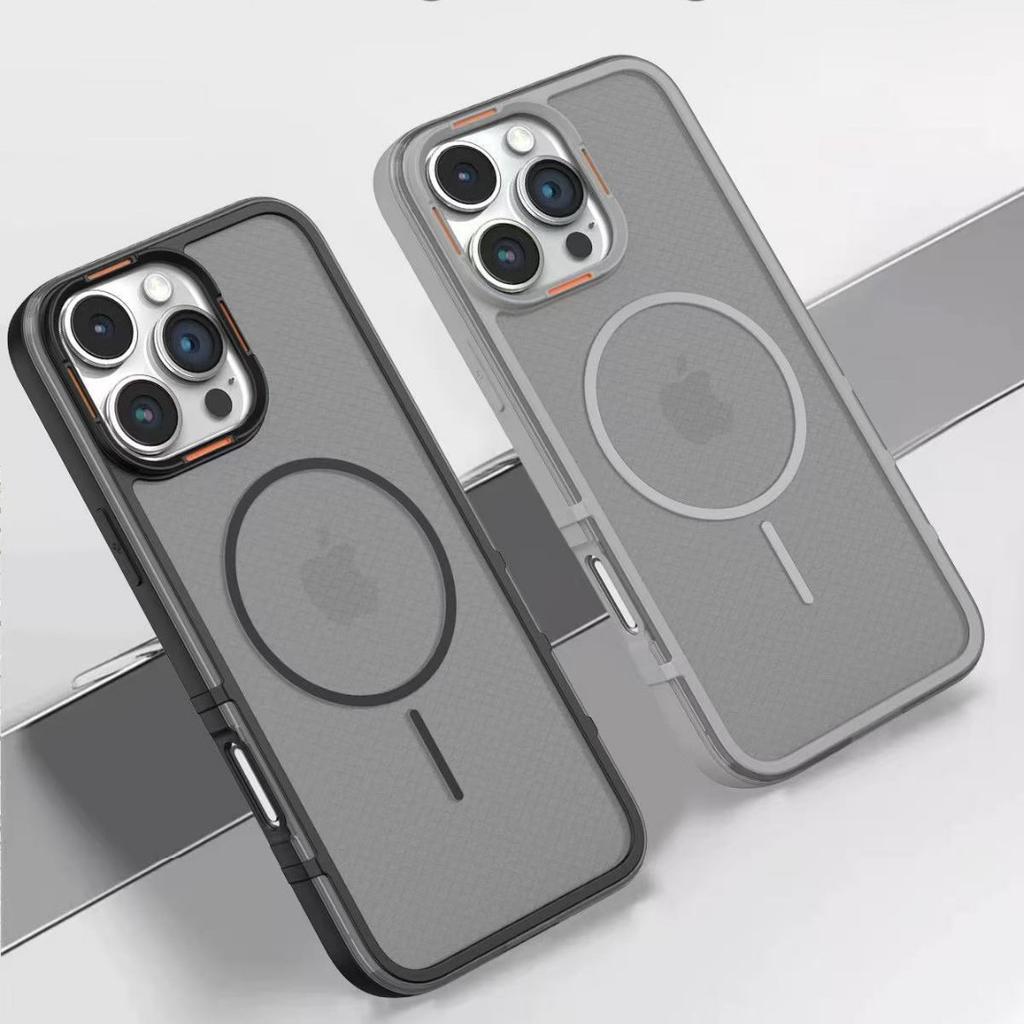 Capa de Celular Xadrez Adequada para Capa Apple 16e Anel Fino Forte Absorção Magnética Capa Protetora iPhone 15 Promax 14