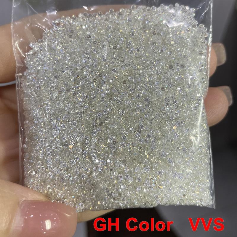 Most Popular Small Mossanite Diamonds White D Color VVS1 Round Brilliant Lab Grown Melee Diamond Loose Mossanite Stone