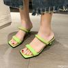 Fashionable versatile Comfortable Sandals Female Summer Solid color High Heels shoes Elegant and minimalist women slippers