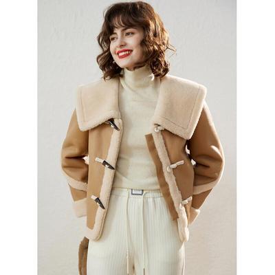 Bailuyu Women's Winter Lapel Toggle Button Short Coat