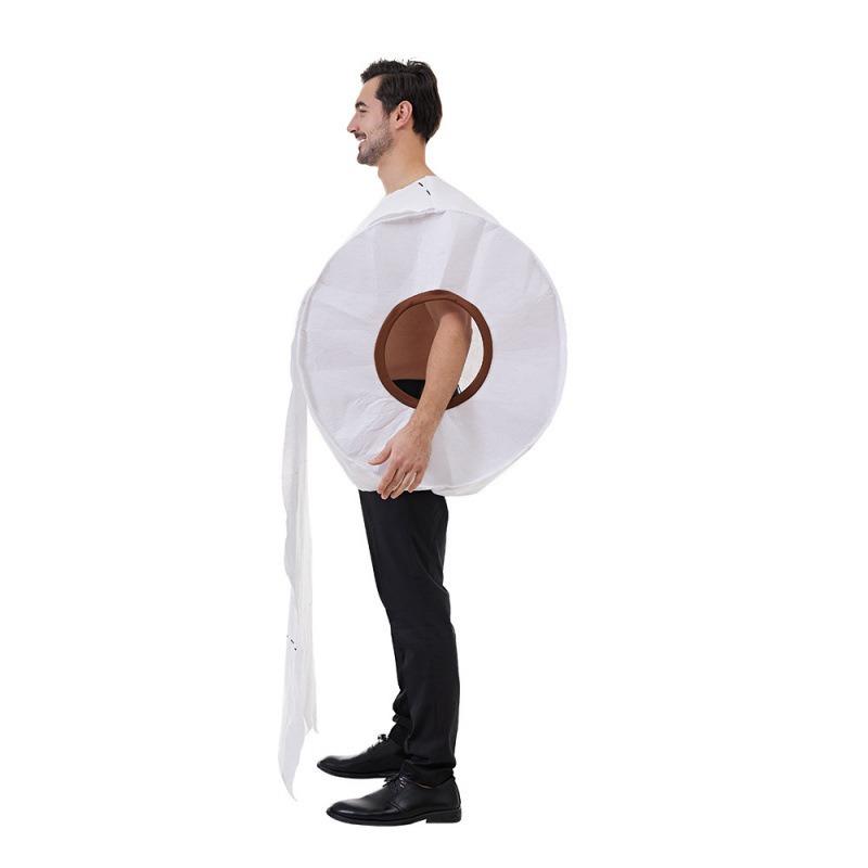 Halloween new couple spoof toilet paper acting clothes toilet paper masquerade party stage performance clothes