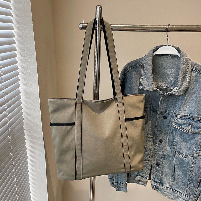 Retro fashion commuter tote bag niche design leisure travel shopping bag women's bag student class shoulder bag