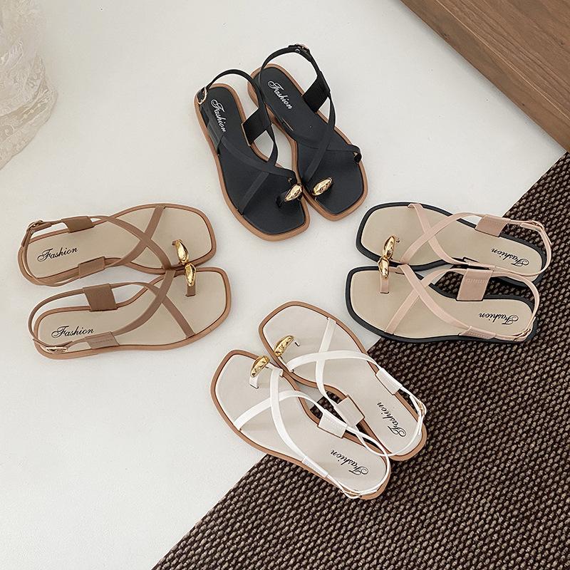 Women's Summer Outdoor French Flat Cross-border Clip-toe Sandals