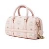 MCM Artificial Leather With Cow Leather Boston Bag, Shoulder Bag, Crossbody Bag, Handbag Mini Women's Pink MWBBAER01QH001