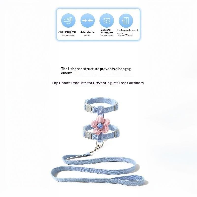 Cat Harness and Leash Set Adjustable Lightweight Escape Proof Vest for Small Cat Kitten Outdoor Camping Hiking