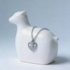 Colorful Crystal Moonstone Heart Necklace for Women - Niche Design Versatile Clavicle Chain