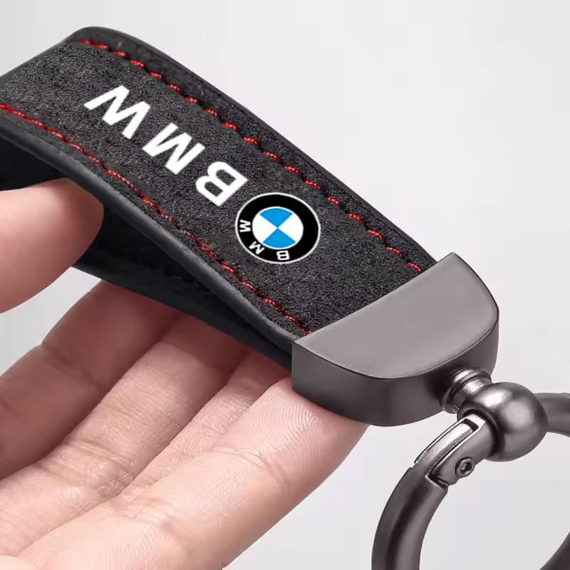 Suede Car Keychain Vintage Zinc Alloy Key Ring For BMW Performance F30 F10 E90 F20 E46 E60 E70 E39 E36 E87 X7 E92 E91 Sticker cyhk37