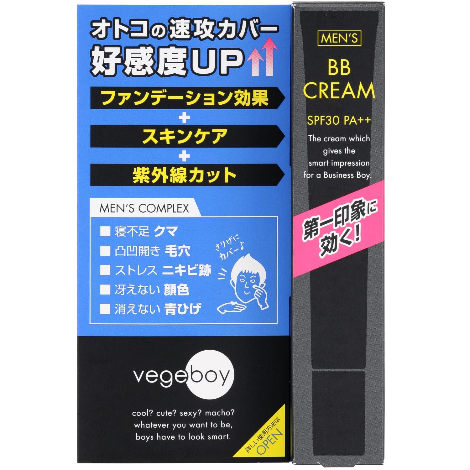 

vegeboy BB-крем от темных кругов, пятен, шрамов от акне, улучшает впечатление, естественный цвет кожи, мужской тональный крем, 20 г (х 1)