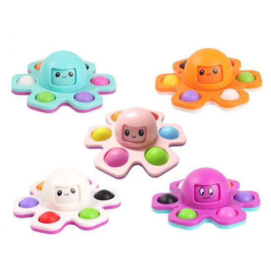 Fidget Spinner Octopus Shape Rotating Stress Relief Gyro Portable Decompression Spinner Concentration Aid