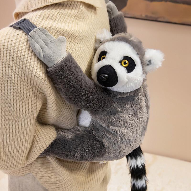 Plüschtier-Rucksack für Kinder, Mädchen und Jungen, niedlicher Löwe, Giraffe, Schaf, mit PP-Baumwollfüllung