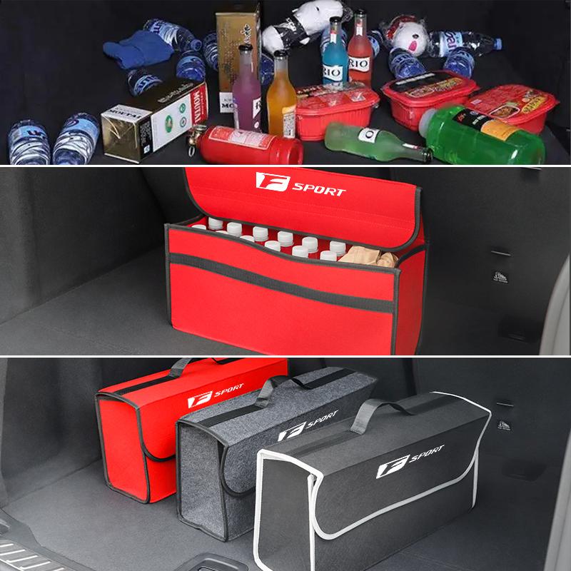 Auto Vilt Doek Opbergtas Opvouwbare Organizer Doos Kofferbak Gereedschapskist Voor Lexus FSPORT LBX NX RX 350h 450h ES UX 300e GS GX IS LS LX