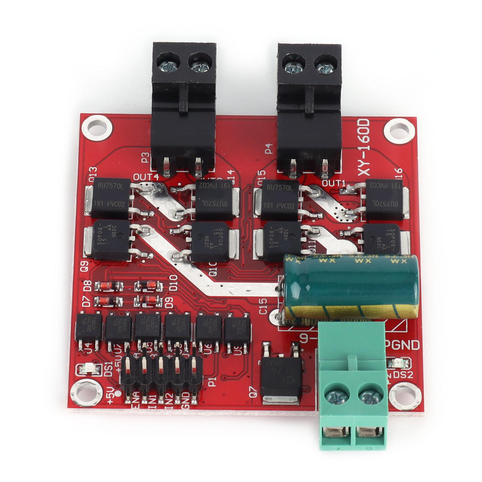 

DC Motor Driver Module DC 6.5V‑27V 7A 160W 2 Way Dual H Bridge Speed Control Motor Regulator Board