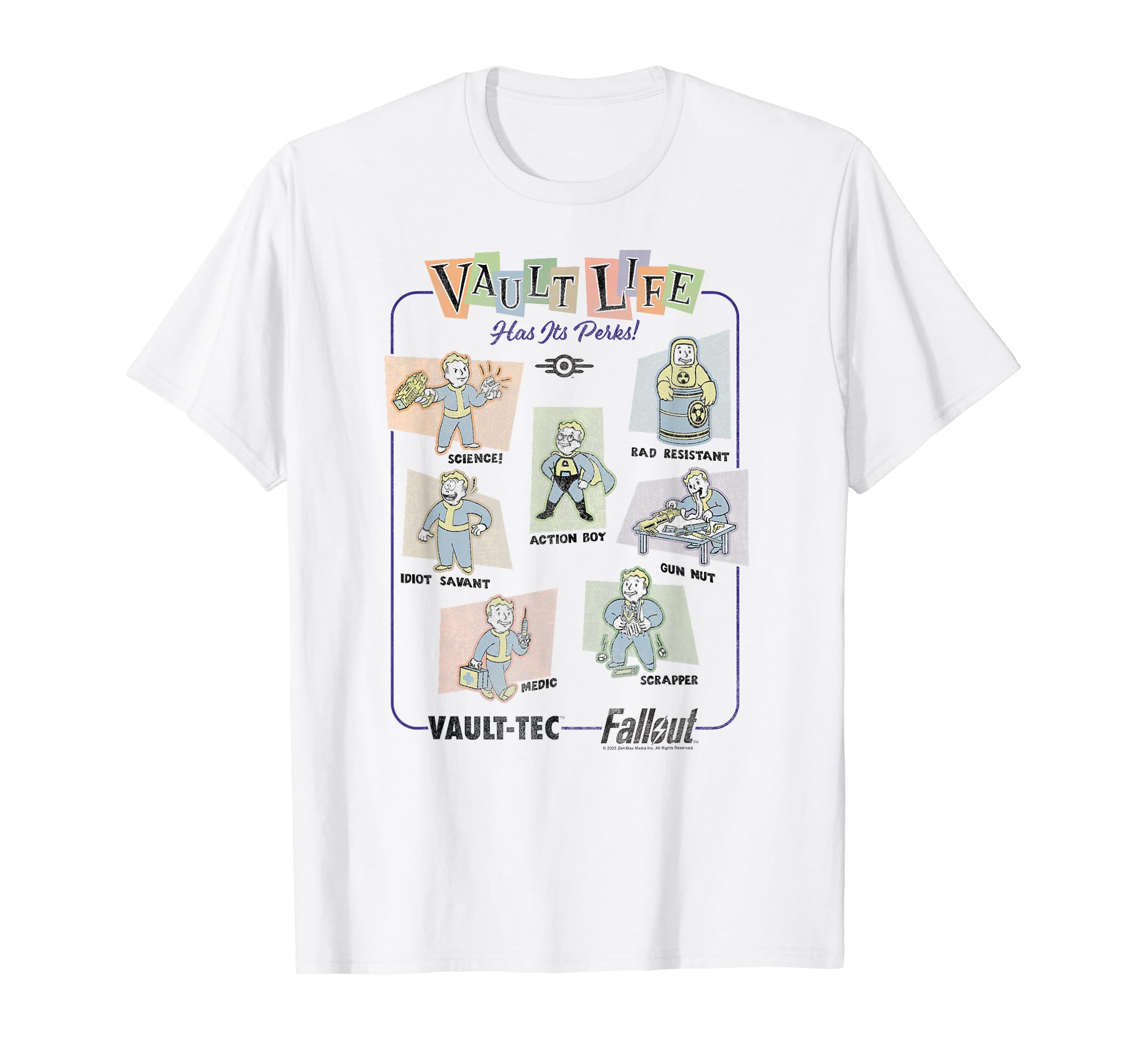 Видеоигра Fallout Жизнь в Убежище Имеет Свои Плюсы Ретро Коллаж Футболка