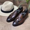 Plus 37-45 Designmarke Herren Echtleder Schuhe Mokassins Herren Quasten Slipper Vintage Slipper Lässige Herren Gesellschaftsschuh