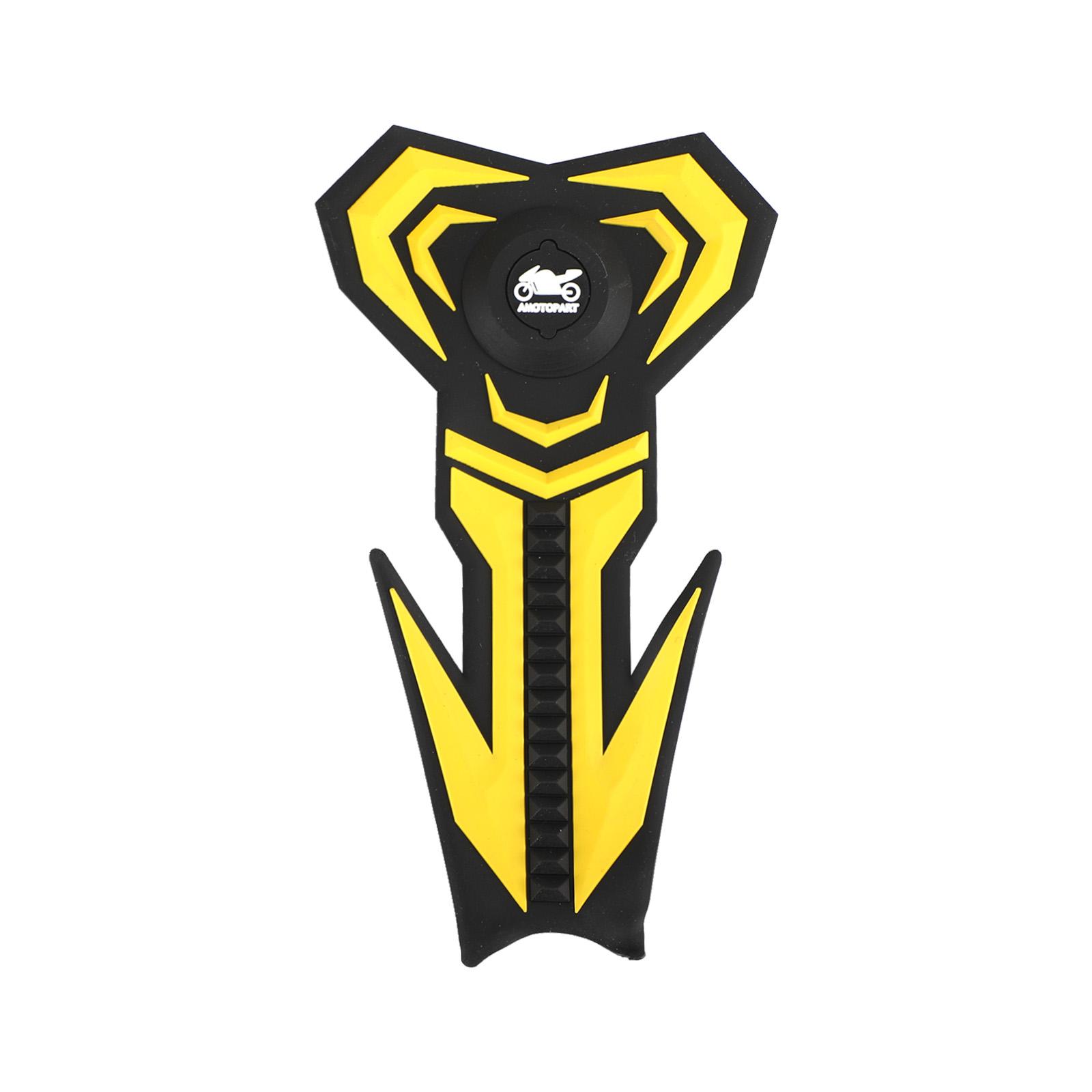 

3D Motorcycle Rubber Gel Gas Tank Pad Protector Decal and Sticker Tankpad жовтий
