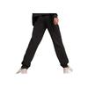 Puma Einfacher Logo-Print Bequeme Atmungsaktive Gerippte Freizeithose Damenunterteile Schwarz 682273-01