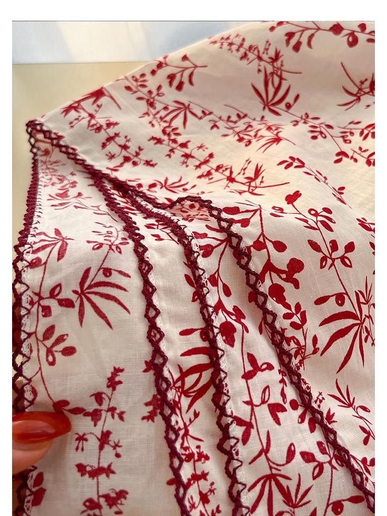 Women's Retro Floral Silk Cotton Scarf: Black Rice Square, Hair Band, Neck Warmer, Headscarf - Spring/Summer.