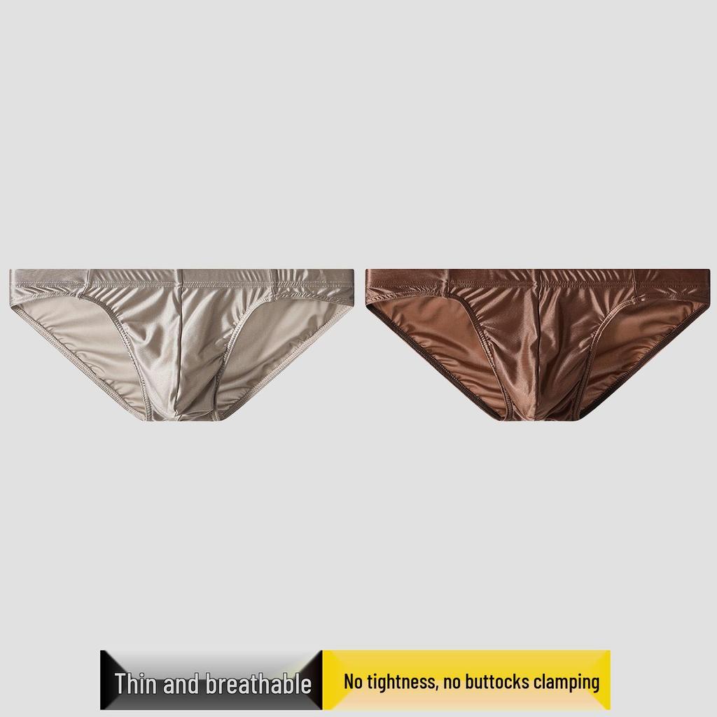 Premium Satin Men's Ice Silk Breathable Trendy Briefs