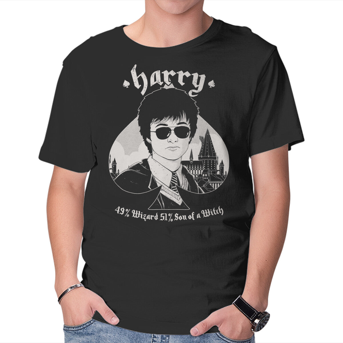 Unisex Crew Neck T-Shirt Son Of A Witch Graphic Short Sleeve Casual Tee XXXL