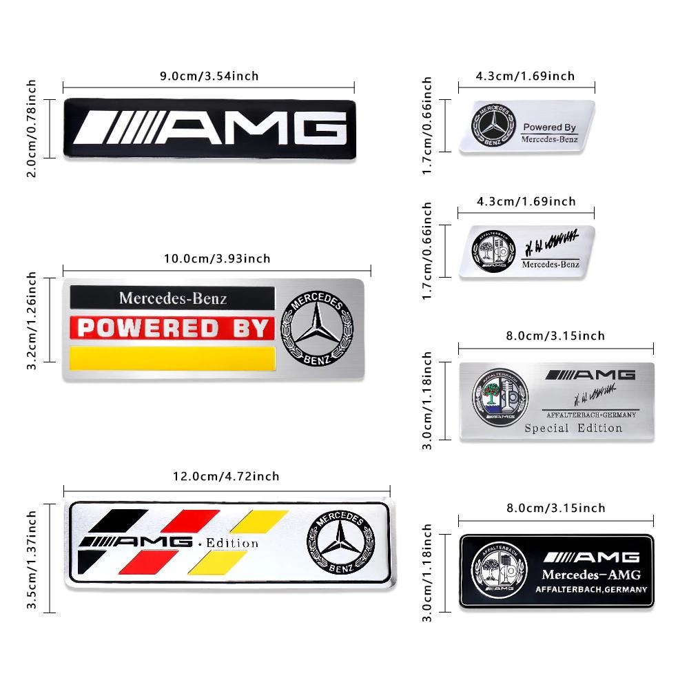 Heißer Autoaufkleber 3D Aluminium Auto Seitenkarosserie Heckklappe Emblem Dekoration Aufkleber für Mercedes Benz W204 W205 Amg W211 W212 W213 Sma