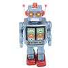 Metal Tin Robot Toy Retro Electric Rotating Figures Model Adult Collection Kids Gift