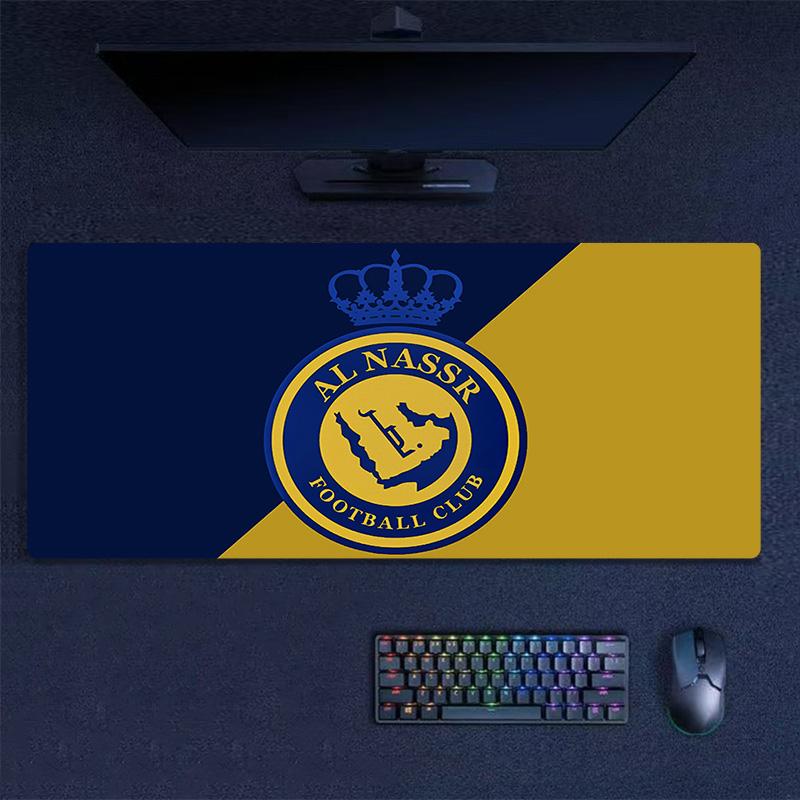 Al Nassr FC Print  Cushion Non-slip Laptop Tablet Big Mousepad XXL Mat Mini PC Playmat With Lock edge